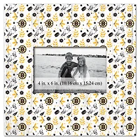 Boston Bruins 10'' x 10'' Floral Pattern Frame