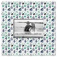 Vancouver Canucks 10'' x 10'' Floral Pattern Frame