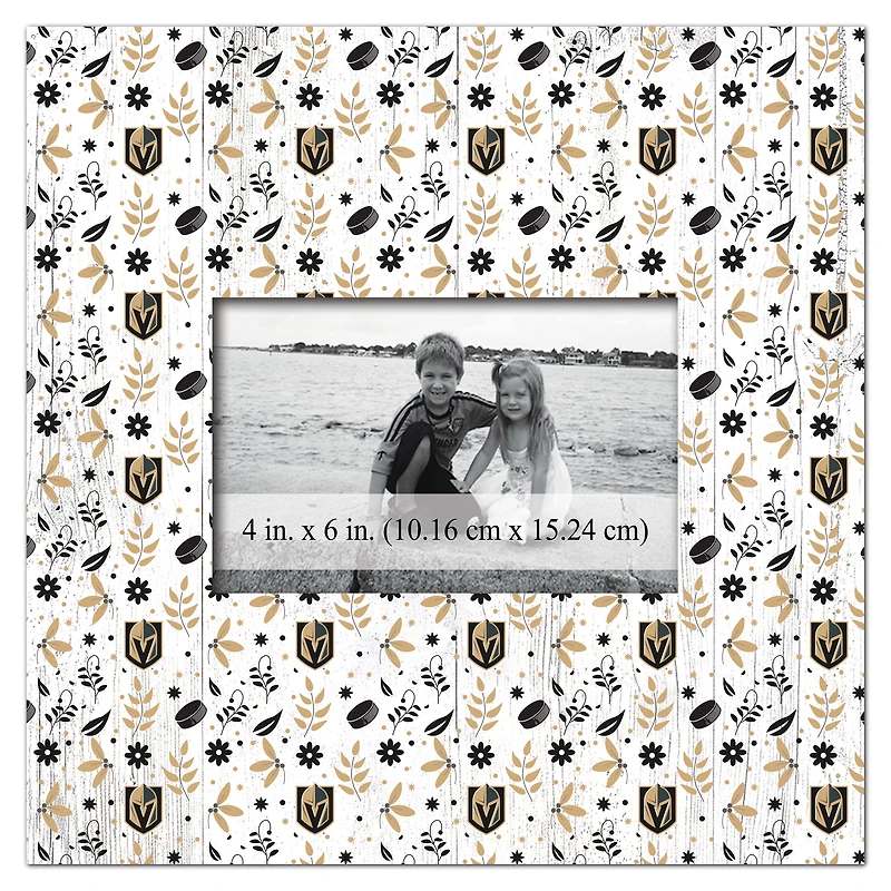 Vegas Golden Knights 10'' x 10'' Floral Pattern Frame