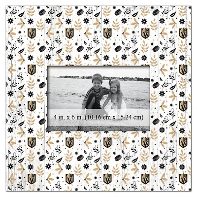 Vegas Golden Knights 10'' x 10'' Floral Pattern Frame
