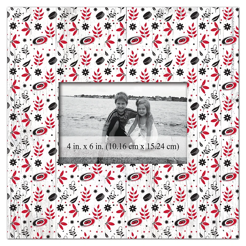 Carolina Hurricanes 10'' x 10'' Floral Pattern Frame