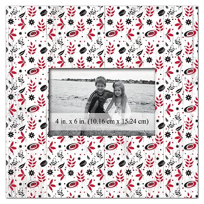 Carolina Hurricanes 10'' x 10'' Floral Pattern Frame