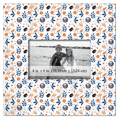 New York Islanders 10'' x 10'' Floral Pattern Frame