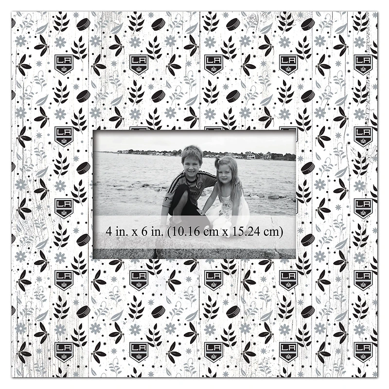 Los Angeles Kings 10'' x 10'' Floral Pattern Frame