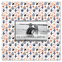 Edmonton Oilers 10'' x 10'' Floral Pattern Frame