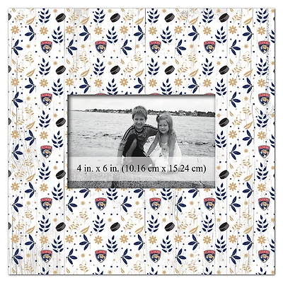 Florida Panthers 10'' x 10'' Floral Pattern Frame