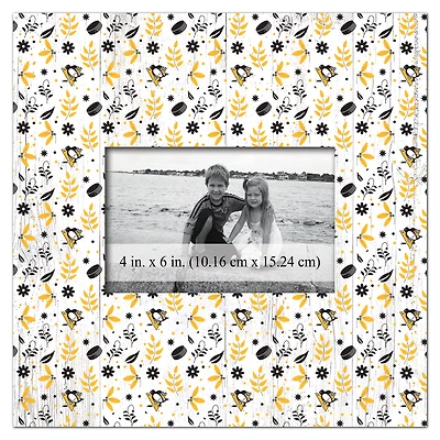 Pittsburgh Penguins 10'' x 10'' Floral Pattern Frame