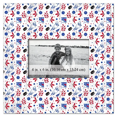 New York Rangers 10'' x 10'' Floral Pattern Frame