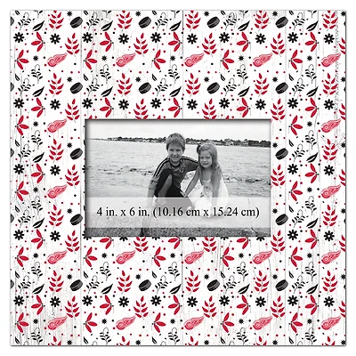 Detroit Red Wings 10'' x 10'' Floral Pattern Frame