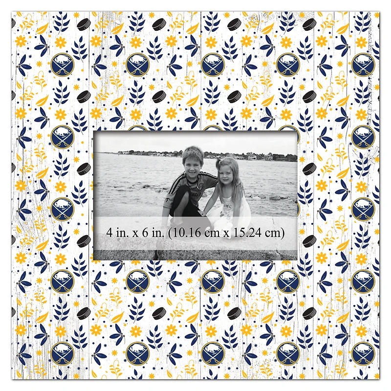 Buffalo Sabres 10'' x 10'' Floral Pattern Frame
