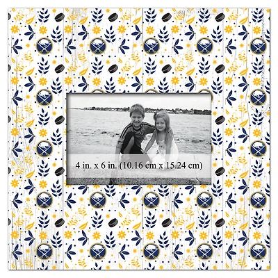 Buffalo Sabres 10'' x 10'' Floral Pattern Frame