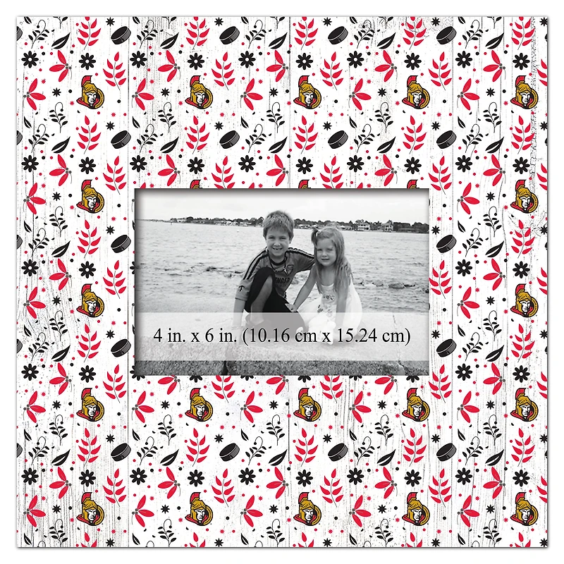 Ottawa Senators 10'' x 10'' Floral Pattern Frame