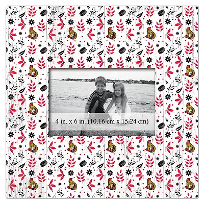 Ottawa Senators 10'' x 10'' Floral Pattern Frame