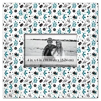 San Jose Sharks 10'' x 10'' Floral Pattern Frame
