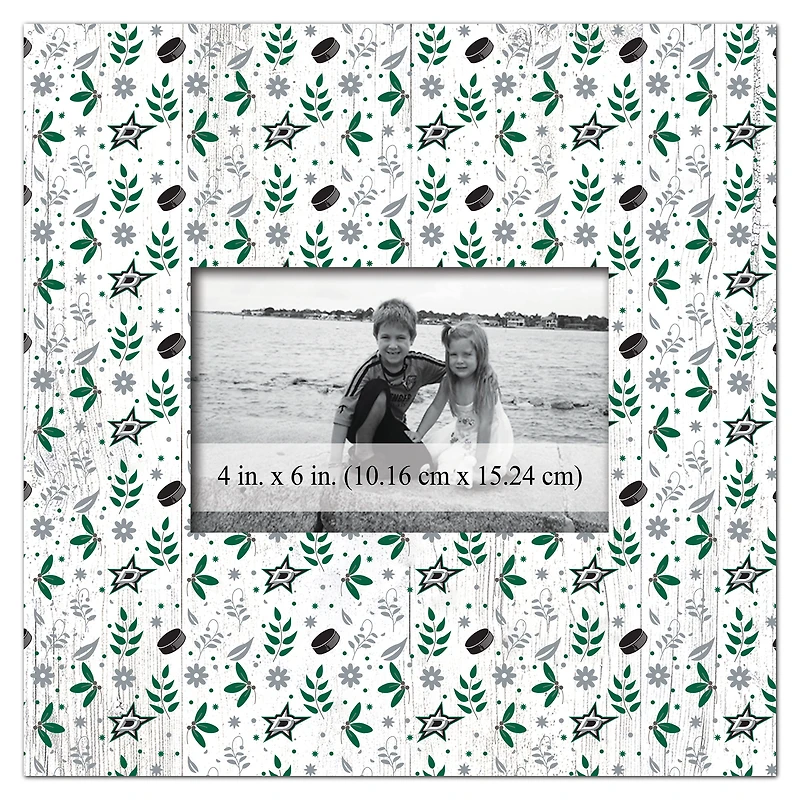 Dallas Stars 10'' x 10'' Floral Pattern Frame
