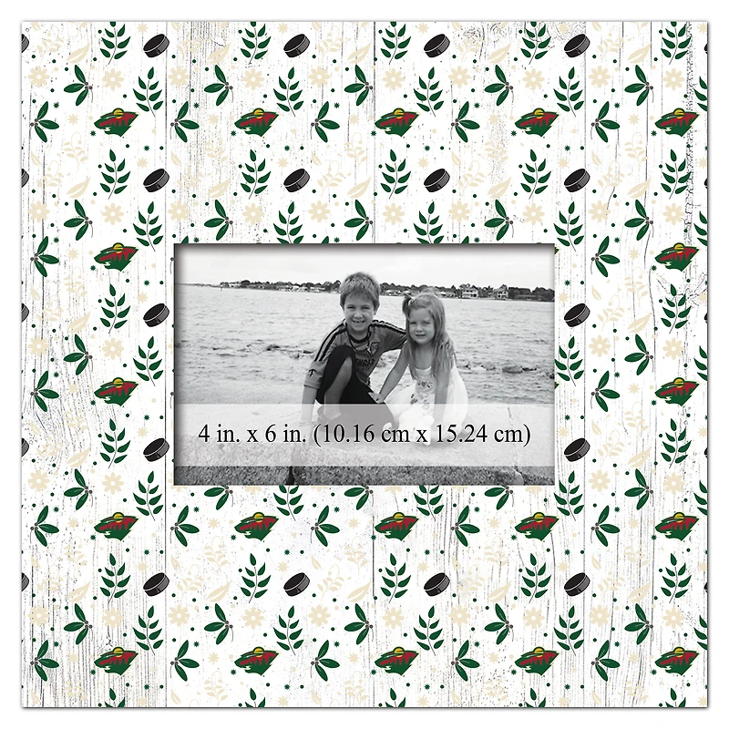 Minnesota Wild 10'' x 10'' Floral Pattern Frame