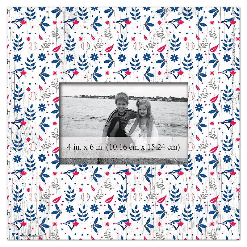 Toronto Blue Jays 10'' x 10'' Floral Pattern Frame
