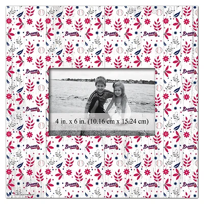 Atlanta Braves 10'' x 10'' Floral Pattern Frame