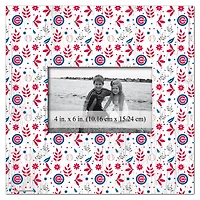 Chicago Cubs 10'' x 10'' Floral Pattern Frame