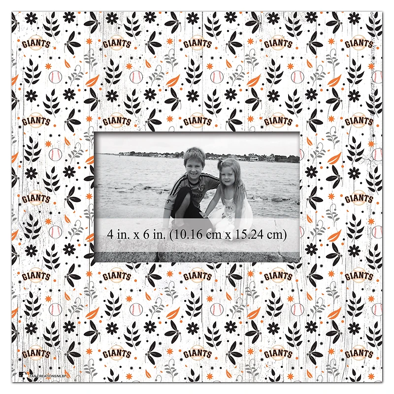 San Francisco Giants 10'' x 10'' Floral Pattern Frame