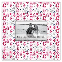 Cleveland Indians 10'' x 10'' Floral Pattern Frame