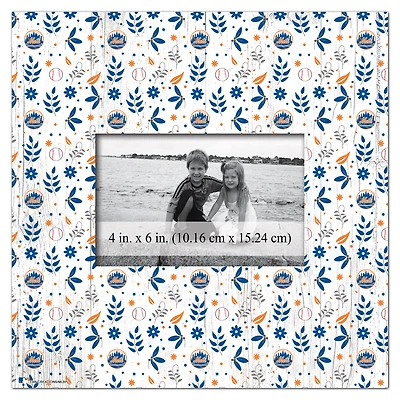 New York Mets 10'' x 10'' Floral Pattern Frame