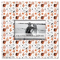 Baltimore Orioles 10'' x 10'' Floral Pattern Frame