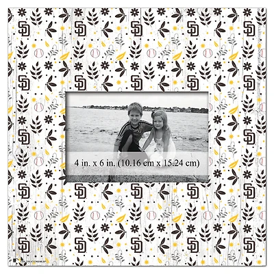 San Diego Padres 10'' x 10'' Floral Pattern Frame