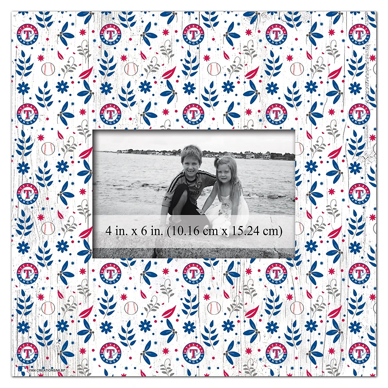 Texas Rangers 10'' x 10'' Floral Pattern Frame
