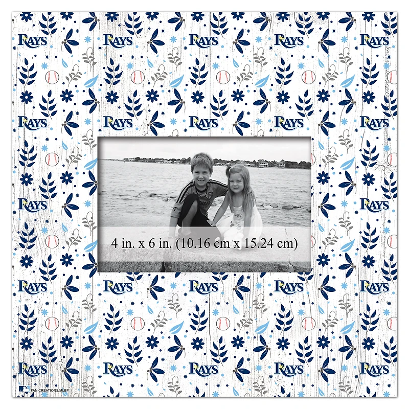 Tampa Bay Rays 10'' x 10'' Floral Pattern Frame