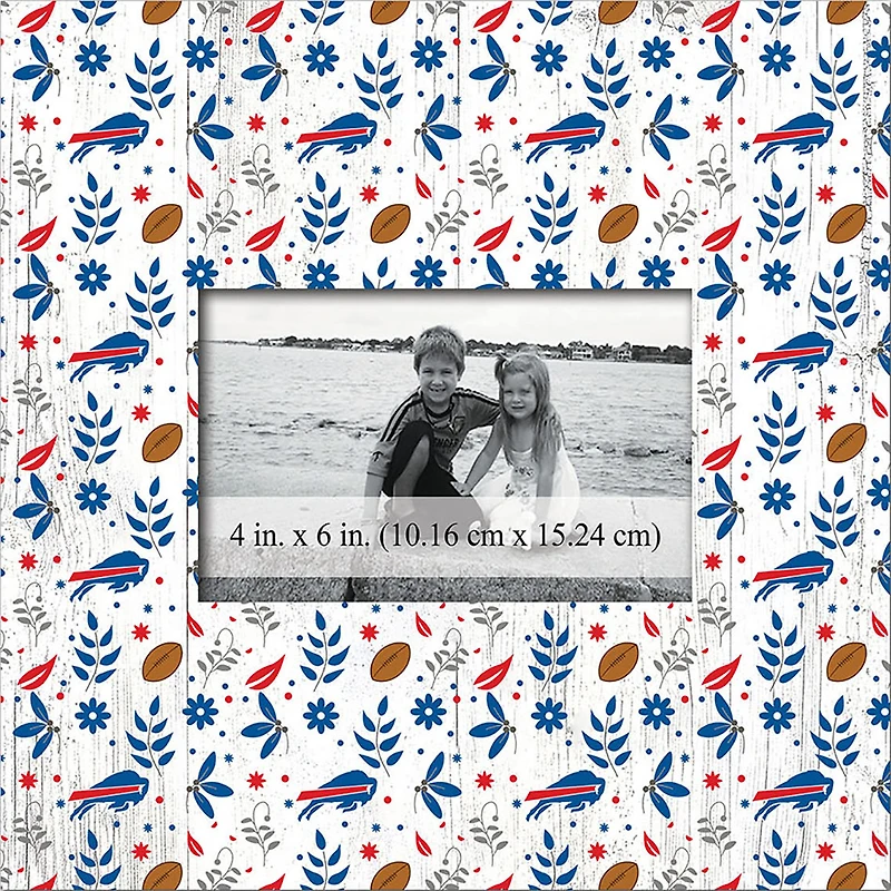 Buffalo Bills 10'' x 10'' Floral Pattern Frame