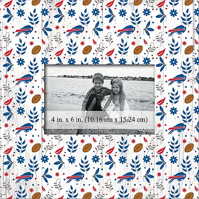 Buffalo Bills 10'' x 10'' Floral Pattern Frame