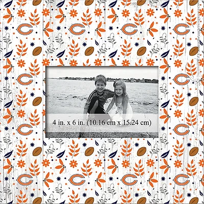 Chicago Bears 10'' x 10'' Floral Pattern Frame