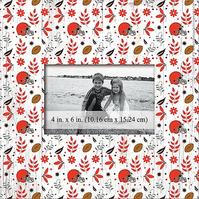 Cleveland Browns 10'' x 10'' Floral Pattern Frame