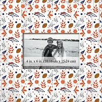 Denver Broncos 10'' x 10'' Floral Pattern Frame