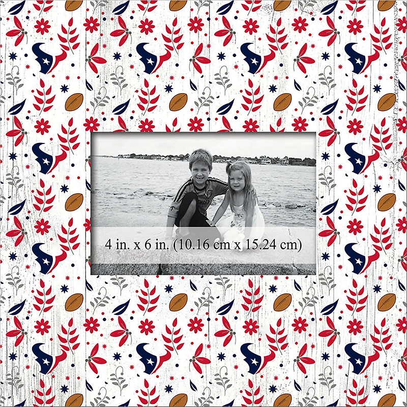Houston Texans 10'' x 10'' Floral Pattern Frame
