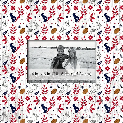 Houston Texans 10'' x 10'' Floral Pattern Frame
