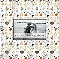 New Orleans Saints 10'' x 10'' Floral Pattern Frame
