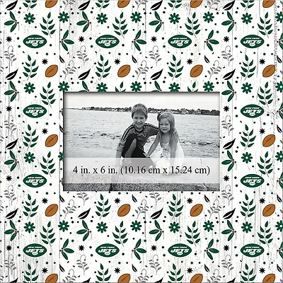 New York Jets 10'' x 10'' Floral Pattern Frame