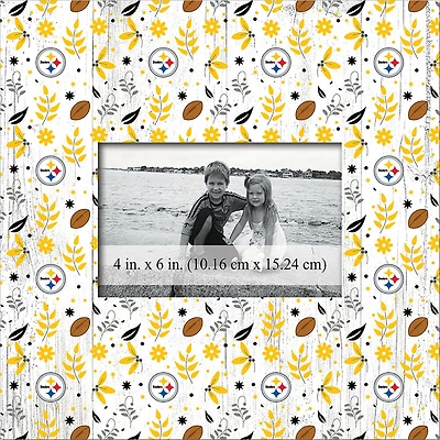 Pittsburgh Steelers 10'' x 10'' Floral Pattern Frame