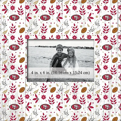 San Francisco 49ers 10'' x 10'' Floral Pattern Frame