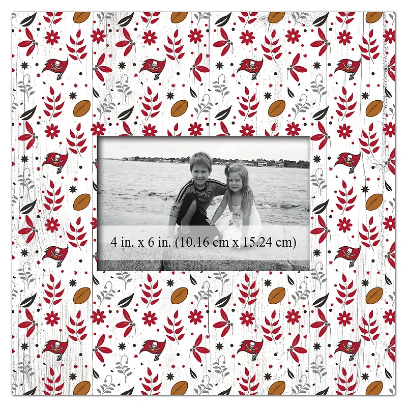 Tampa Bay Buccaneers 10'' x 10'' Floral Pattern Frame