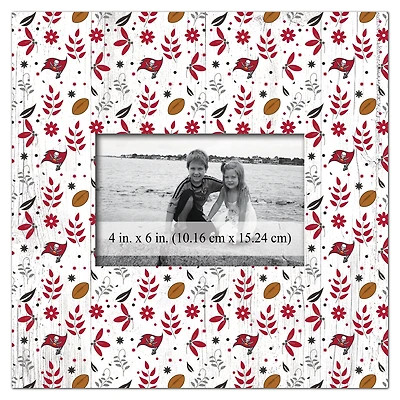 Tampa Bay Buccaneers 10'' x 10'' Floral Pattern Frame