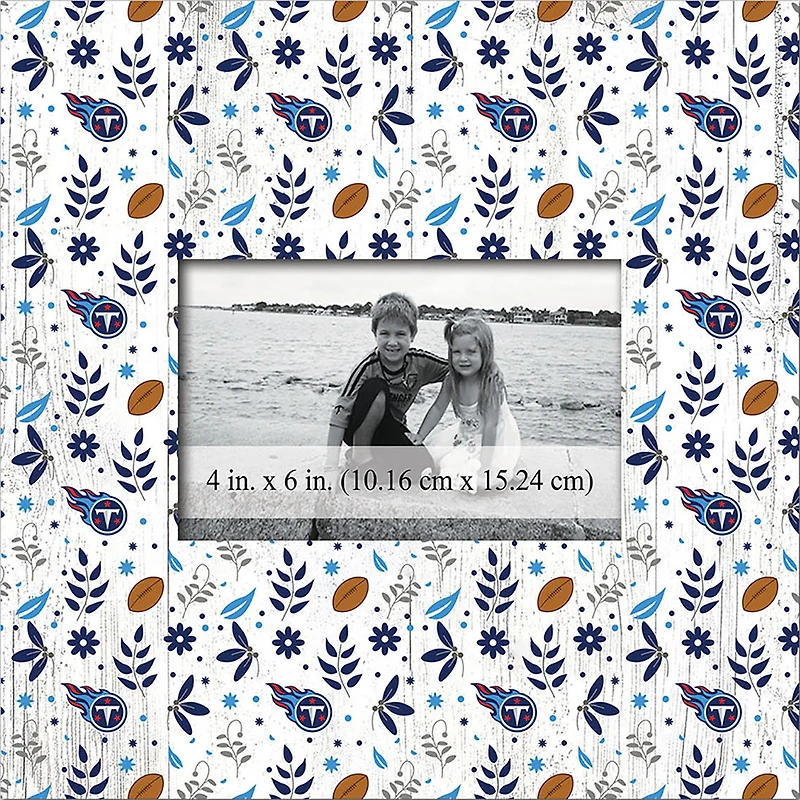 Tennessee Titans 10'' x 10'' Floral Pattern Frame