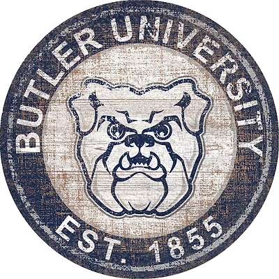 Butler Bulldogs 24'' Round Heritage Logo Sign