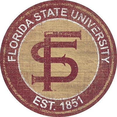 Florida State Seminoles 24'' Round Heritage Logo Sign
