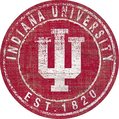 Indiana Hoosiers 24'' Round Heritage Logo Sign