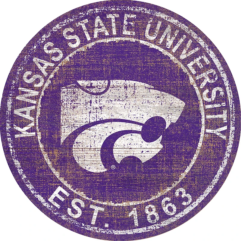 Kansas State Wildcats 24'' Round Heritage Logo Sign