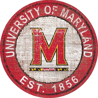 Maryland Terrapins 24'' Round Heritage Logo Sign