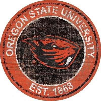 Oregon State Beavers 24'' Round Heritage Logo Sign